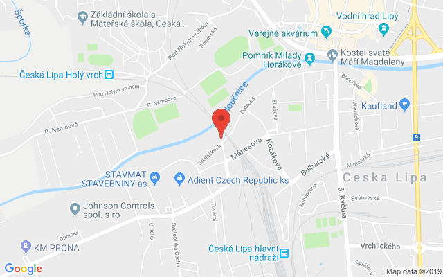 Google map: Dubicka 985/36, Česká Lípa